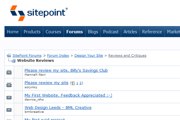 review my web design feedback