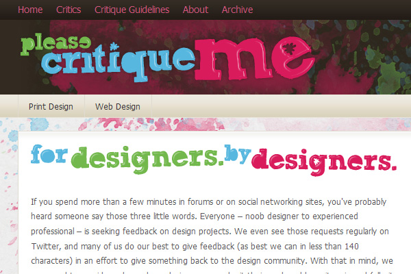 review my web design feedback