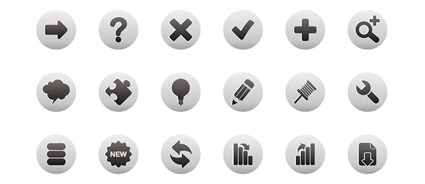 Web Icon Set Example Free Web Icons Roundup Black and White