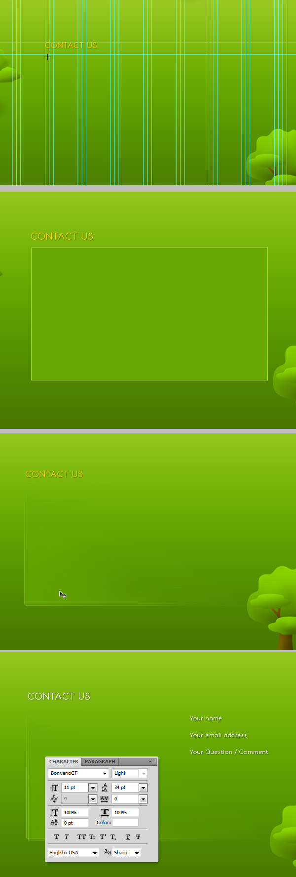 Illustrative One Page Design Tutorial