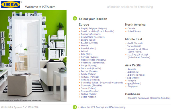 Globalised web design