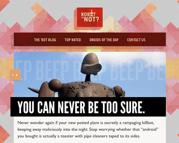 responsive web design robot website