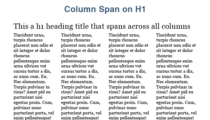 CSS3 Multi Column - Column span CSS3 Multi Column span