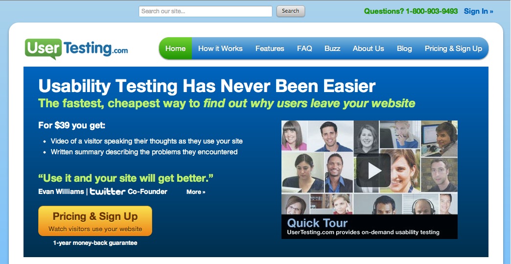 With services like Usertesting.com, usability testing does not need to be time-consuming or expensive.