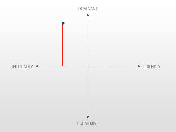 The Forty Love Strings Personality Matrix is Dominant 80% and Unfriendly 20%