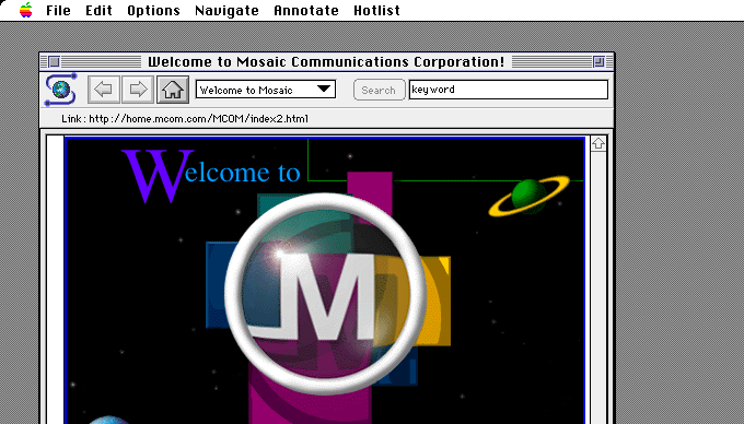 Mosaic web browser