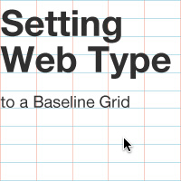 Setting Web Type to a Baseline Grid
