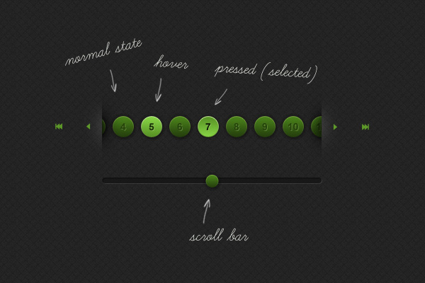 jPaginator psd layout