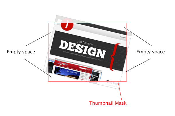 Empyt space in the mask corners