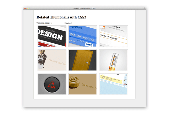 thumbnails rotated