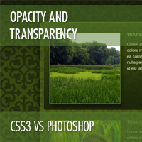 CSS3 vs Photoshop: Opacity and Transparency