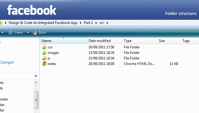 Facebook app folder structure