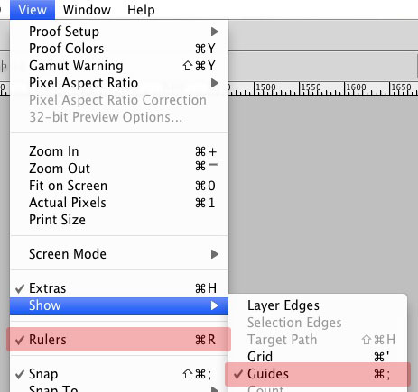 Show rulers and guides