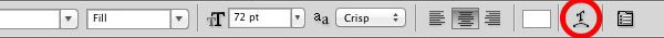 Arc text button