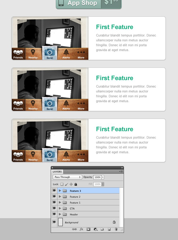 The basic features layout