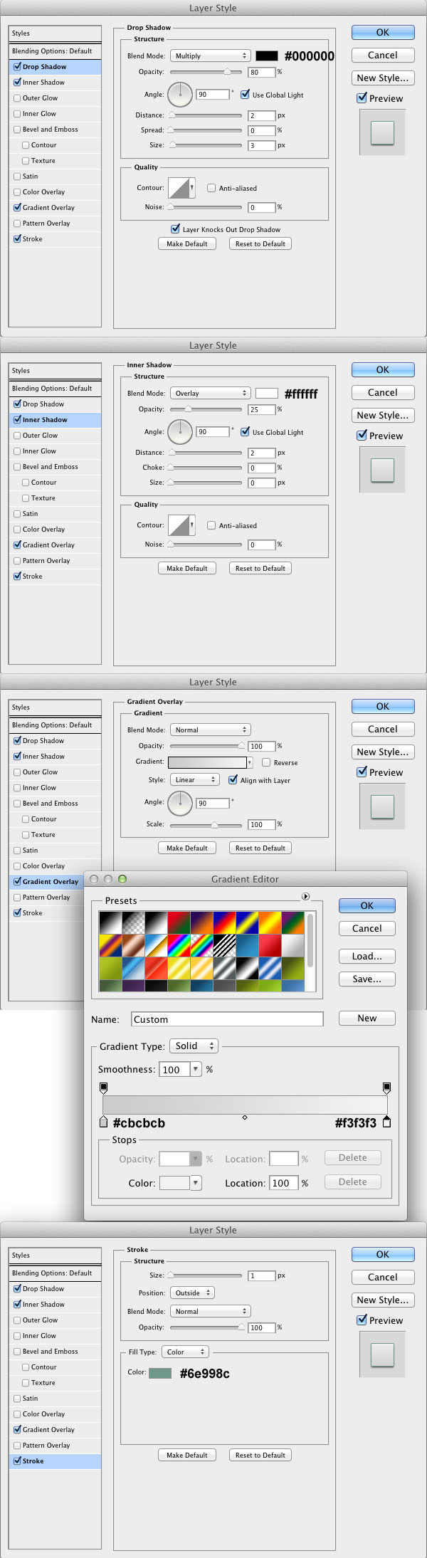 Headline layer styles