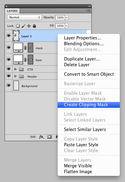 Creating a clipping mask