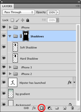 Layer mask button