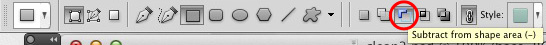 Subtracting from the rectangle settings