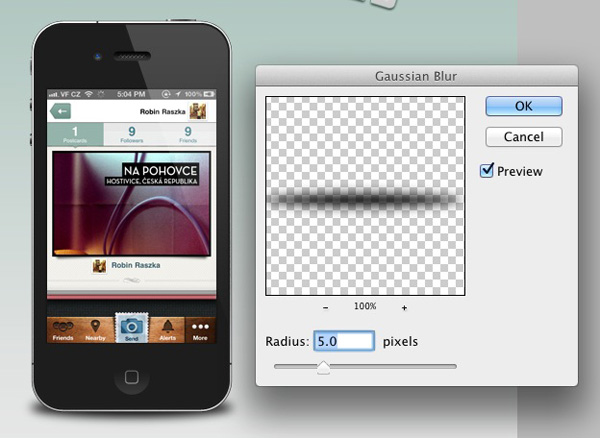 Gaussian blur settings