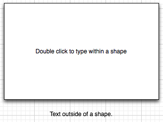 Text outside a shape. Text outside shape