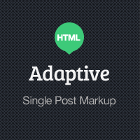Adaptive Blog Theme: Single Post Markup