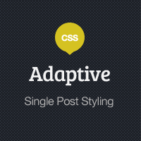 Adaptive Blog Theme: Single Post Styling