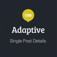 Adaptive Blog Theme: Single Post Details