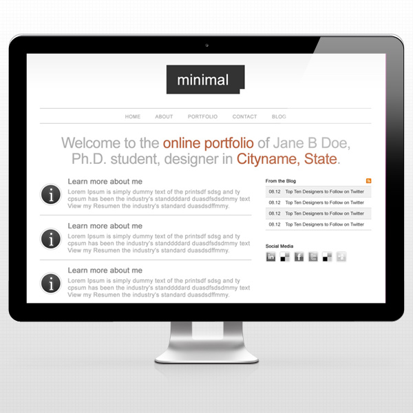 Portfolio Site Design Free PSD Portfolio Site Design Free PSD