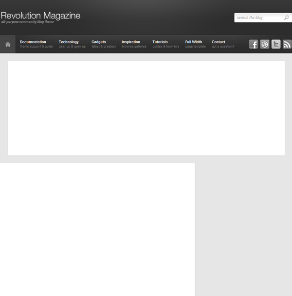 Revolution Magazine WordPress Theme Design