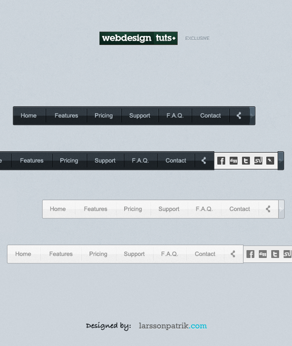 sliding menu psd