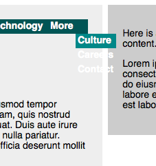 flexMenu, working but looking pretty ugly.